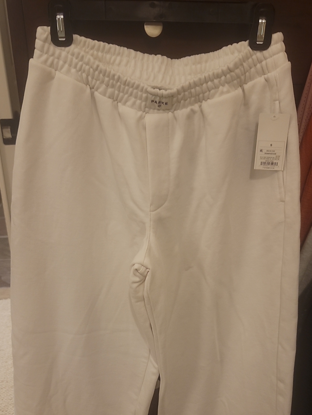 NWT PARKE X Target  Wide-Leg Elastic Waist Cream SweatPants Size Small